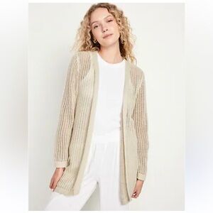 Old Navy Beige Open-Front Sweater Size M